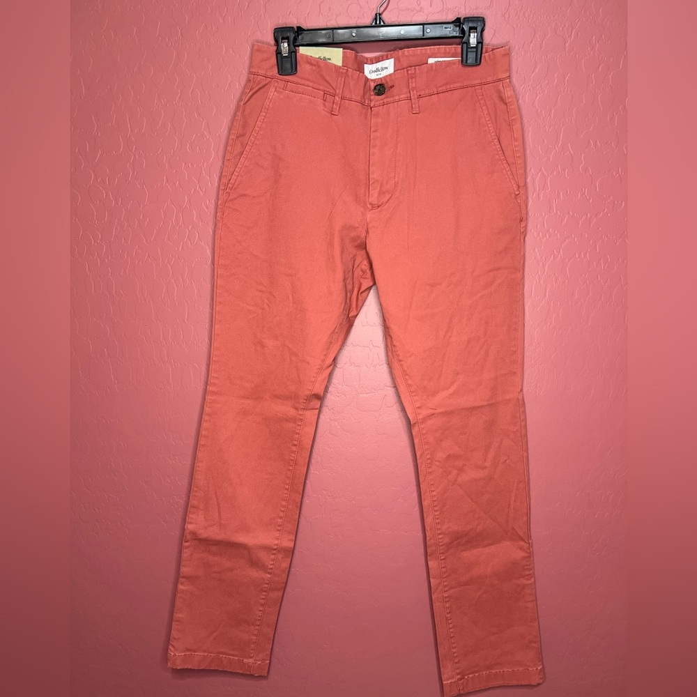 Goodfellow Hennepin Slim Chino Stretch Chili Red